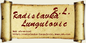 Radislavka Lungulović vizit kartica